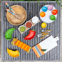 Bamboo Plastic Handle 20-Piece Flatware Set