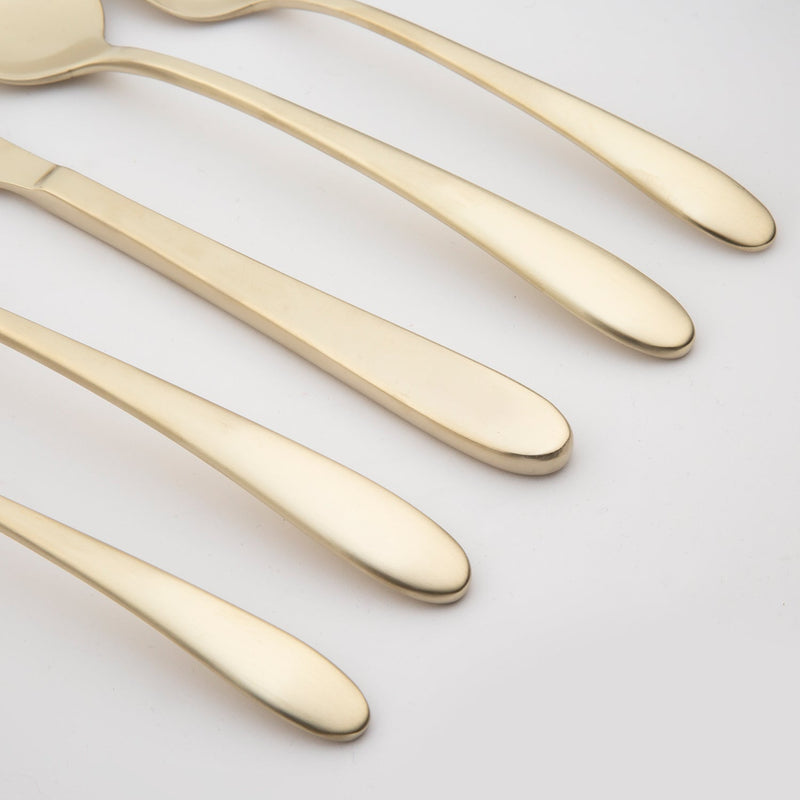 Poet Champagne Satin 20-Piece Flatware Set