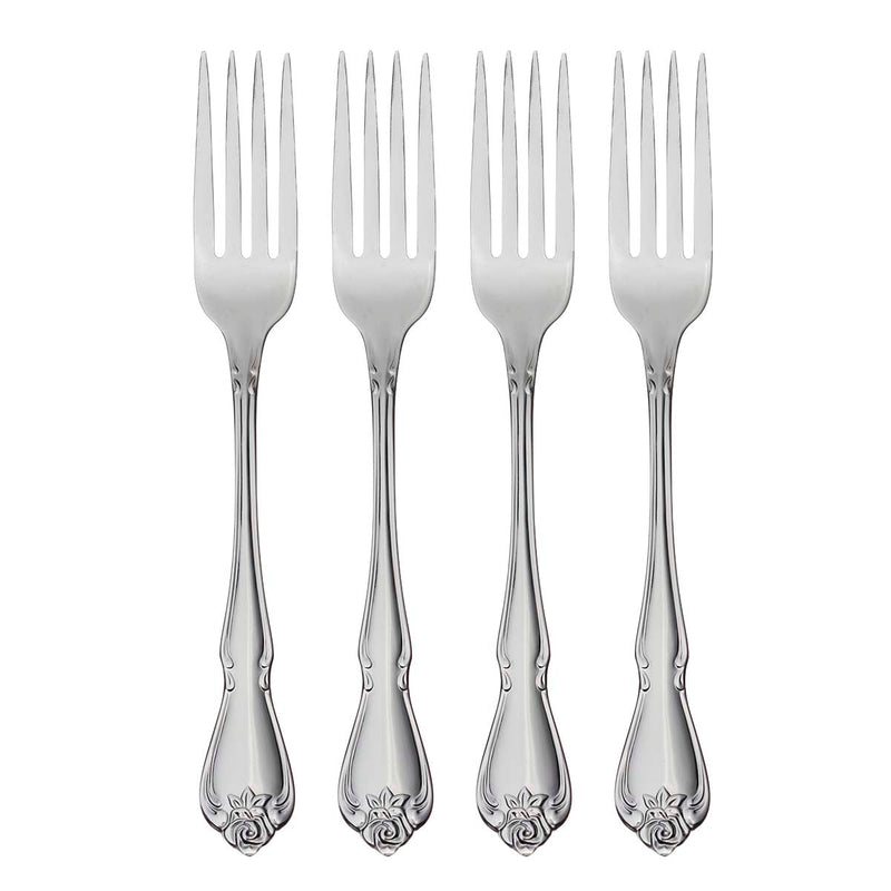 1 Rose Dinner Forks, Set of 4