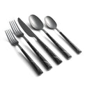 Eivin Mirror with Black Marble Handle 20-Piece Flatware Set