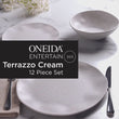 Terrazzo Melamine Cream 12-Piece Dinnerware Set
