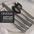 Aptitude Midnight Glossy 20-Piece Flatware Set