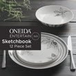 Sketchbook 12-Piece Dinnerware Set