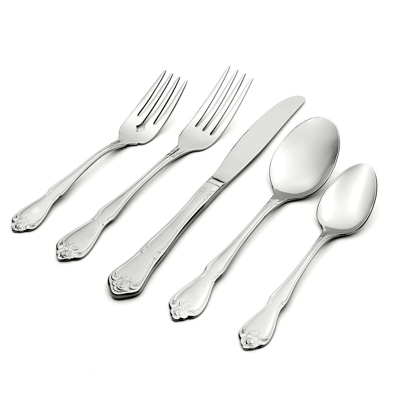 1 Rose 45-Piece Flatware Set