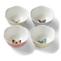 Butterfly Meadow Colors 4-Piece Dessert Bowl Set