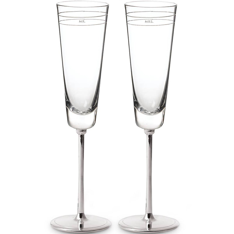 Darling Point Mr. & Mrs. Champagne Flute, Set of 2
