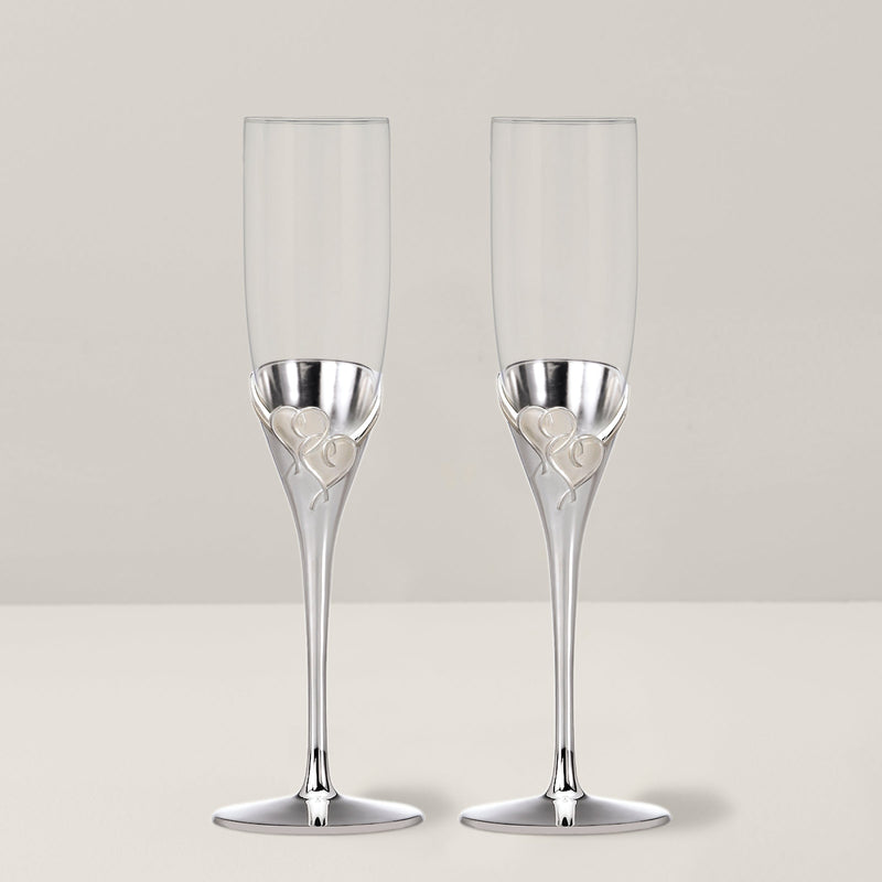 1 Love 2-Piece Toasting Flute Set