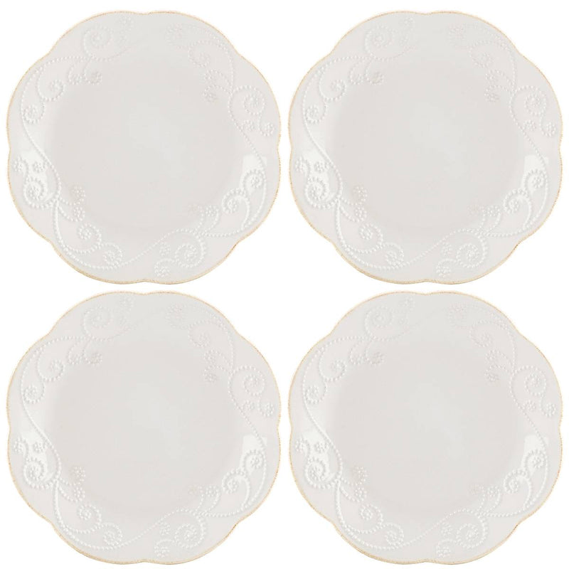 French Perle White 4-Piece Dessert Set