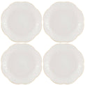 French Perle White 4-Piece Dessert Set