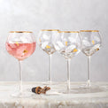 Holiday Gold Balloon Glasses, Set of 4