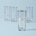 Holiday Gold Highball Glasses, Set of 4