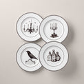 Vintage Halloween Dessert Plates, Set of 4