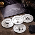 Vintage Halloween Dessert Plates, Set of 4
