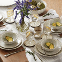 French Perle Scallop White Dinner Plates, Set of 4