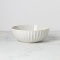French Perle Scallop White Serving Bowl